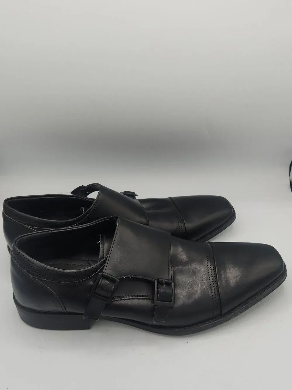 Unlisted Kenneth Cole Music Lesson Monk Strap Black Loafers Shoes Men's 9 M
